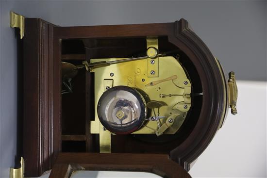 Dwerrihouse Carter & Son, Berkeley Square. A George III mahogany cased hour repeating bracket clock, width 11.25in. depth 8in. height 1